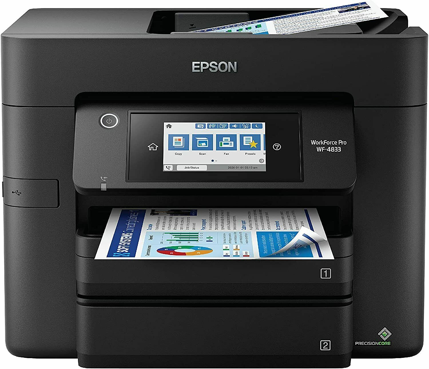 Epson WorkForce Pro WF-4833 Inkjet All-In-One Printer, Copy, Fax, Scan™. Available Now for $98.51