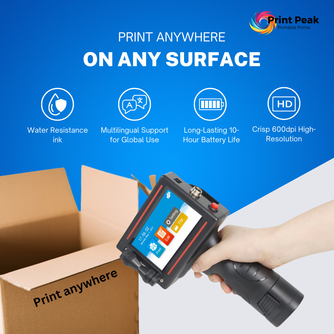 Print Peak Handheld Inkjet Printer Multi-Surface 12.7mm .5 Ink not Included$168. Available Now for $58.99