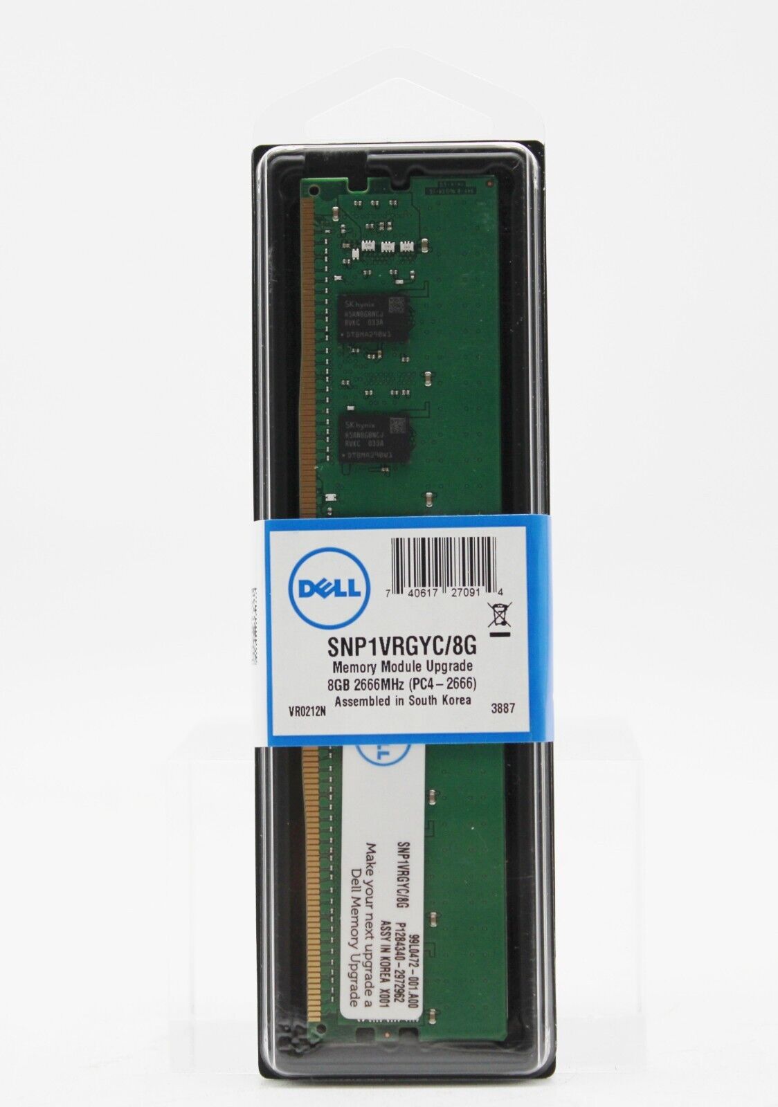 NEW Dell Memory SNP1VRGYC/8G A9781927 8GB 1Rx8 DDR4 RDIMM 2666MHz RAM. Available Now for $25.00