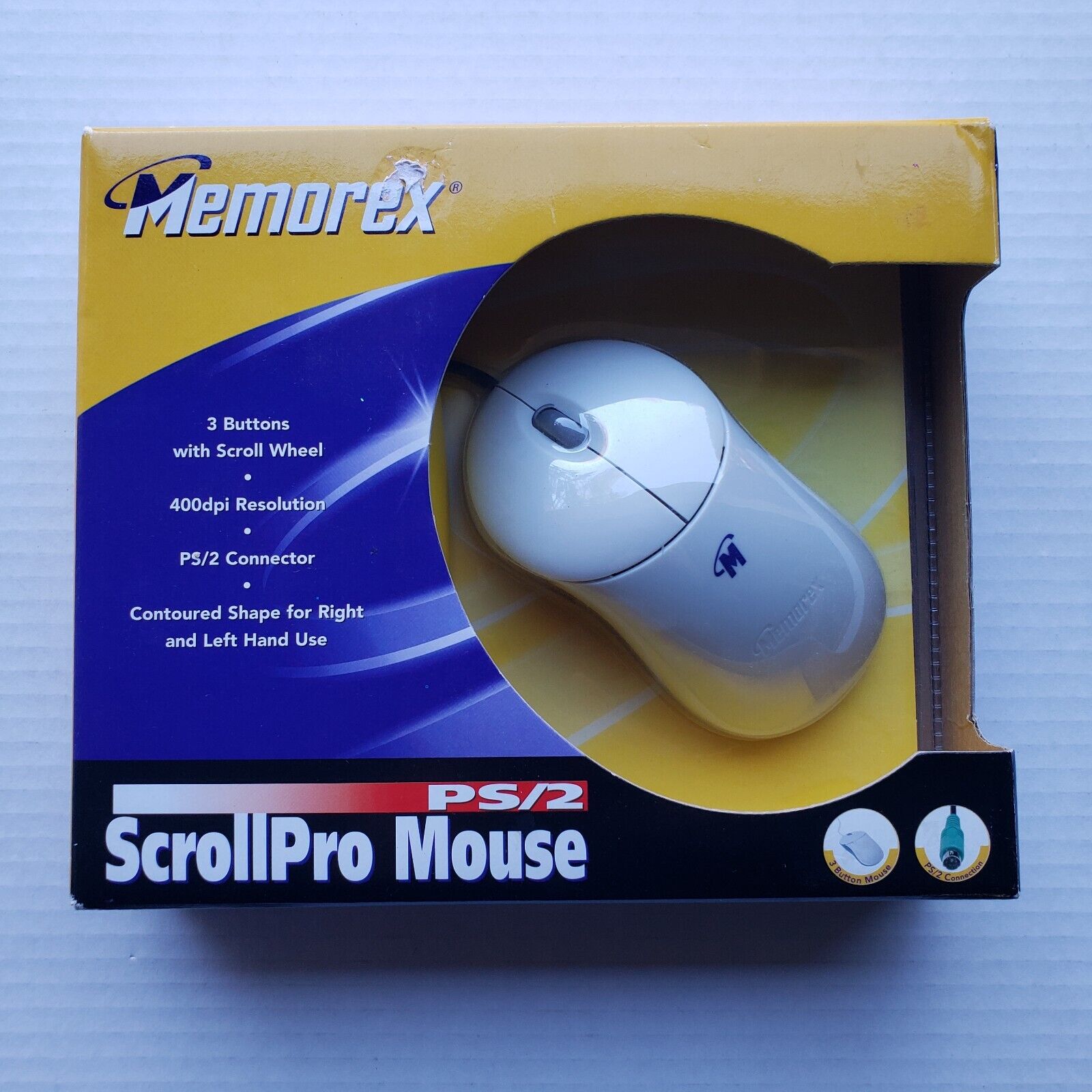 Vintage 2002 Memorex PS/2 ScrollPro Wired Computer Mouse  Part # 3202 2382 New. Available Now for $20.54