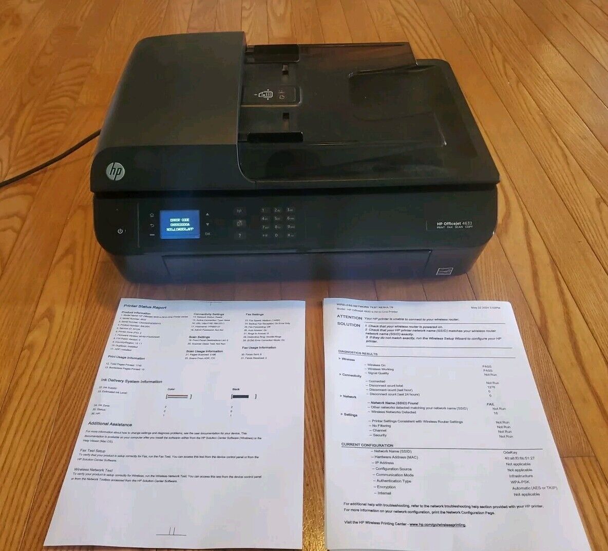 HP Officejet 4630 All-In-One Inkjet Printer - Read. Available Now for $55.00