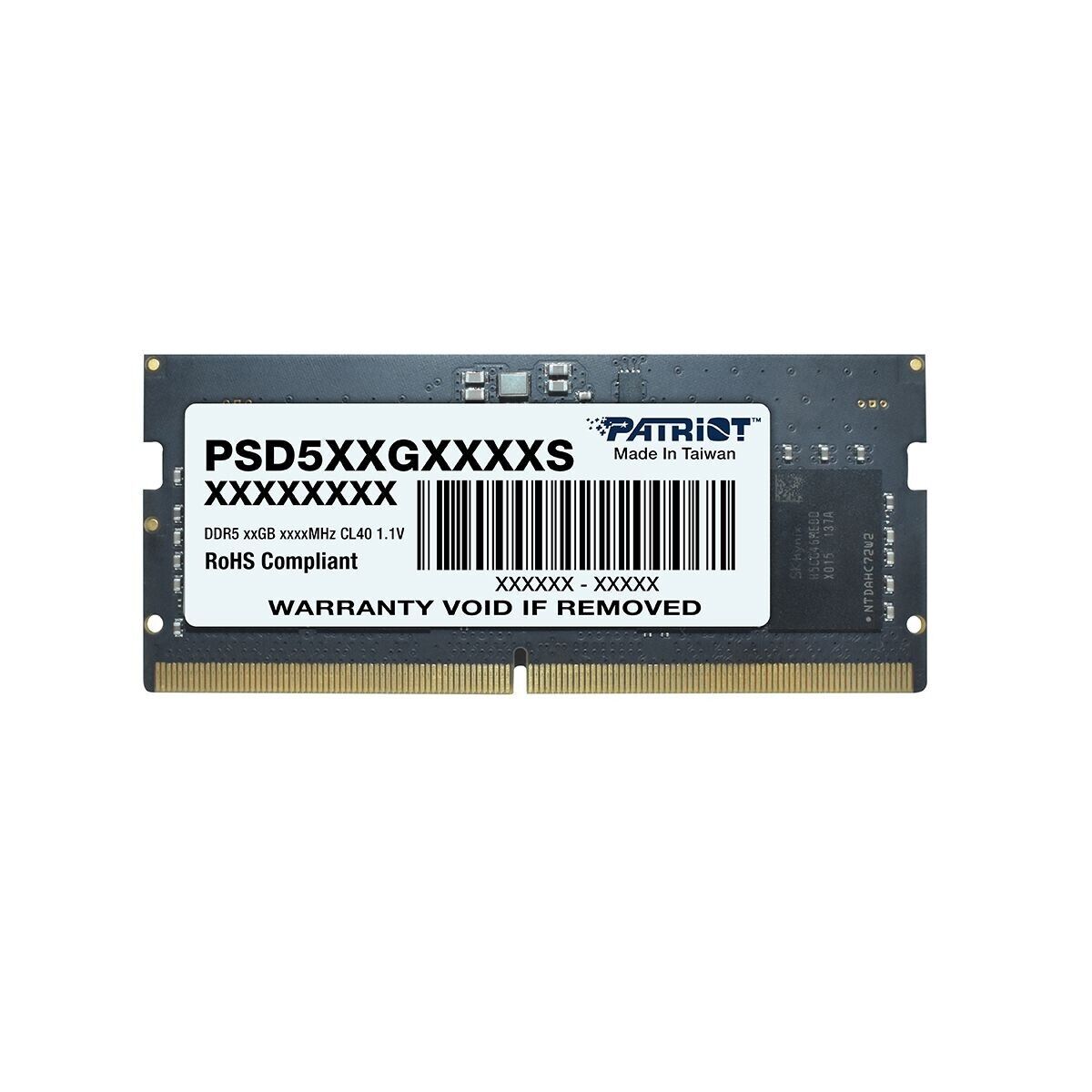 Patriot SL 8GB 16GB 32GB DDR5 RAM 5200MHz PC5-41600 SODIMM 262-Pin Laptop Memory. Available Now for $25.99