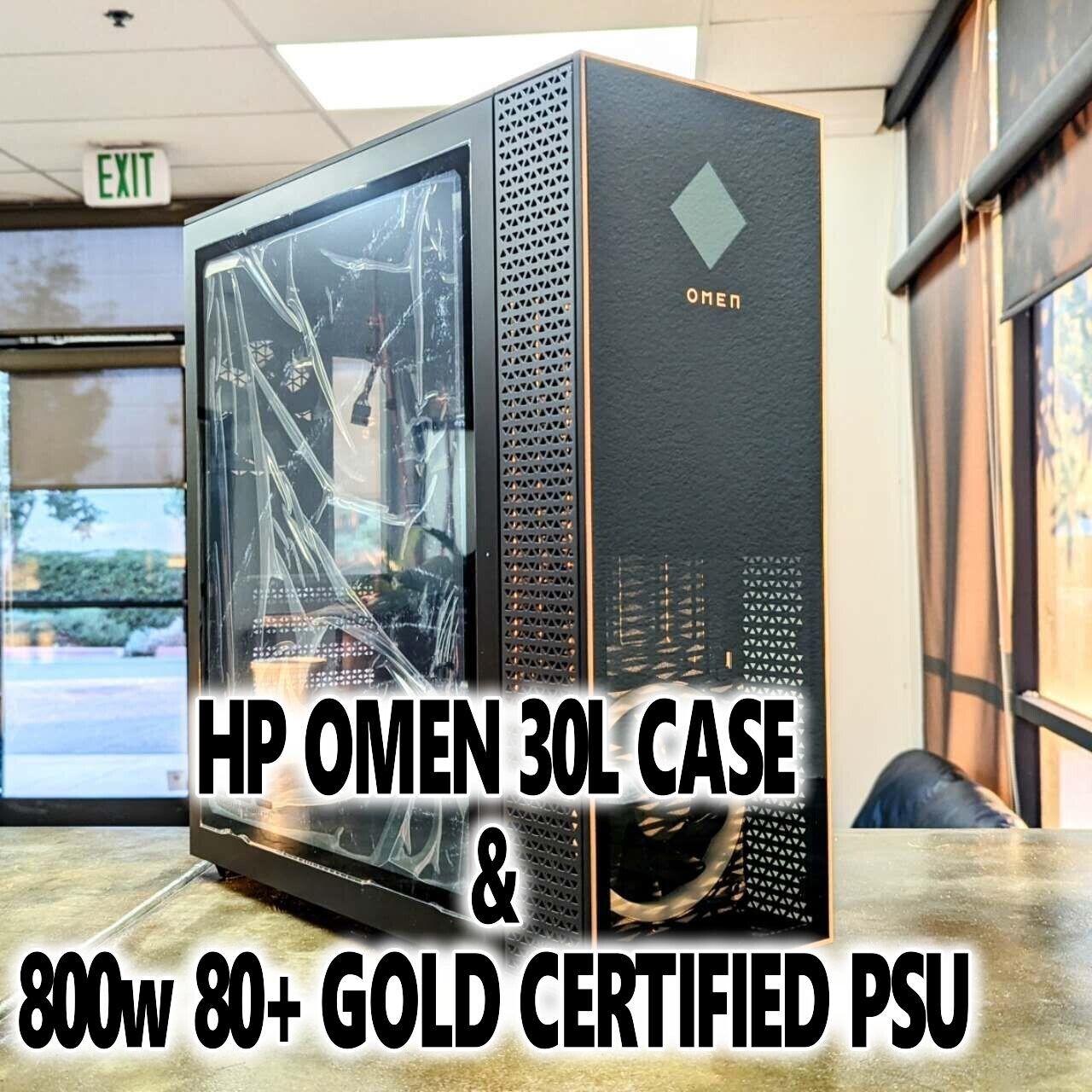 HP Omen 30L ATX Gaming PC Case RGB w/ cooler master 800w 80 plus Gold PSU & fans. Available Now for $129.88