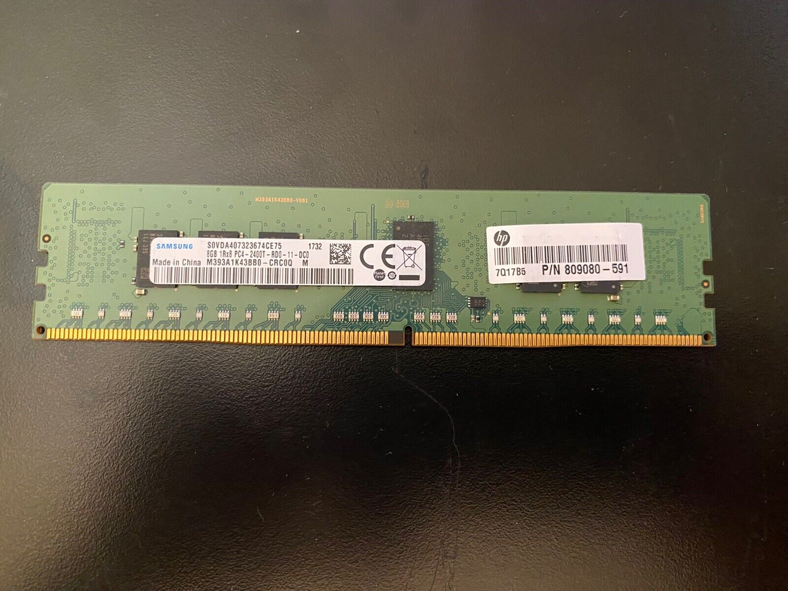 #5# SAMSUNG 8GB DDR4 2400MHz RDIMM RAM 1Rx8 PC4-2400T-RD0-11 M393A1K43BB0-CRC. Available Now for $12.00