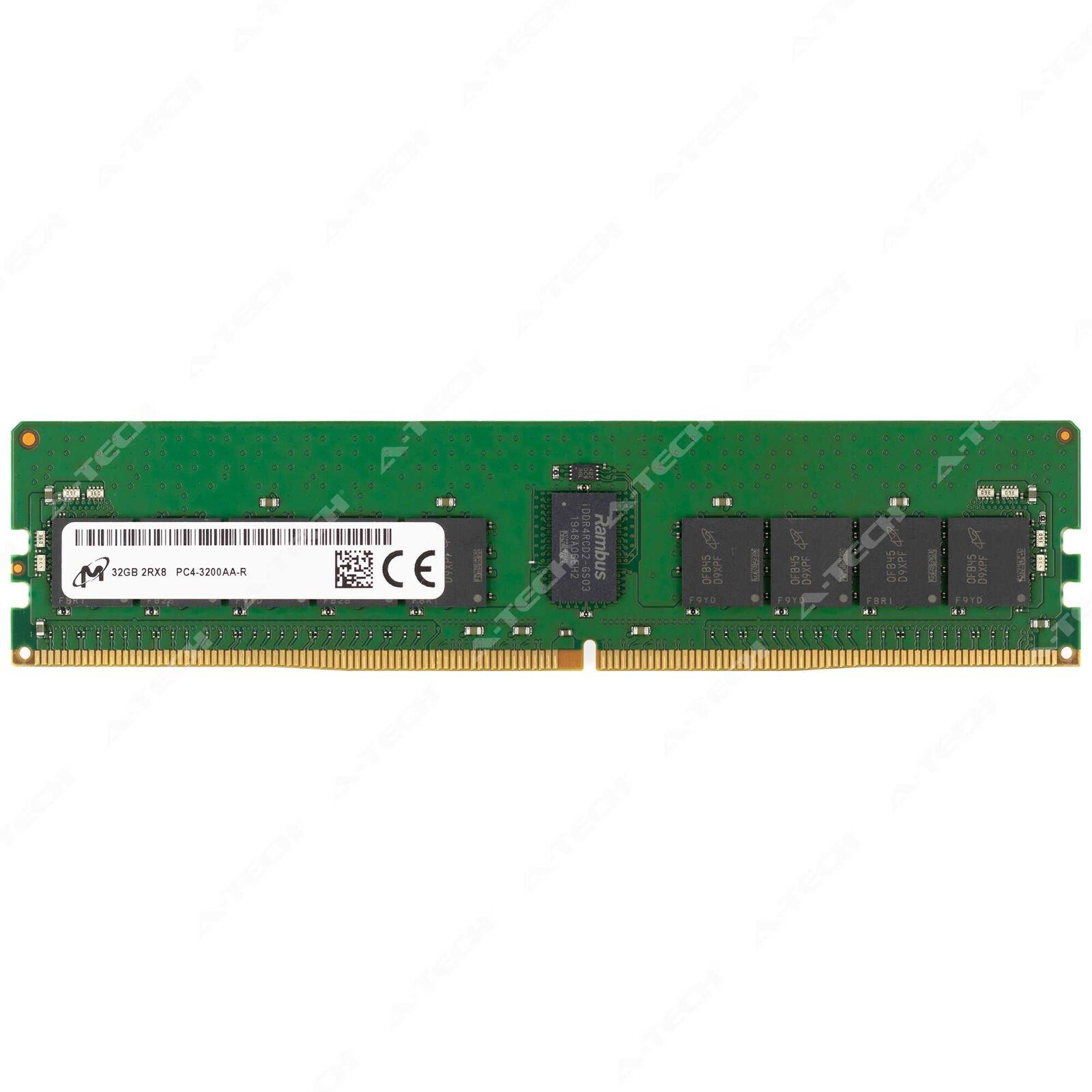 Micron 32GB 2Rx8 PC4-3200 RDIMM DDR4-25600 ECC REG Registered Server Memory RAM. Available Now for $54.99