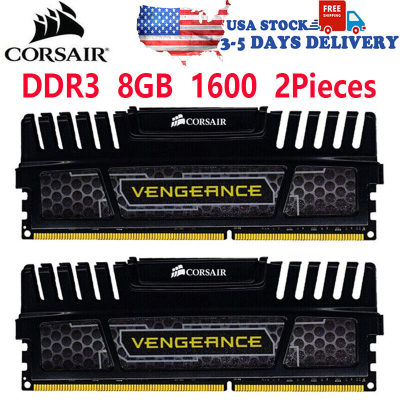 Corsair Vengeance DDR3 16GB (2x8GB) 1600MHz PC3-12800 Desktop RAM Memory DIMM. Available Now for $24.00