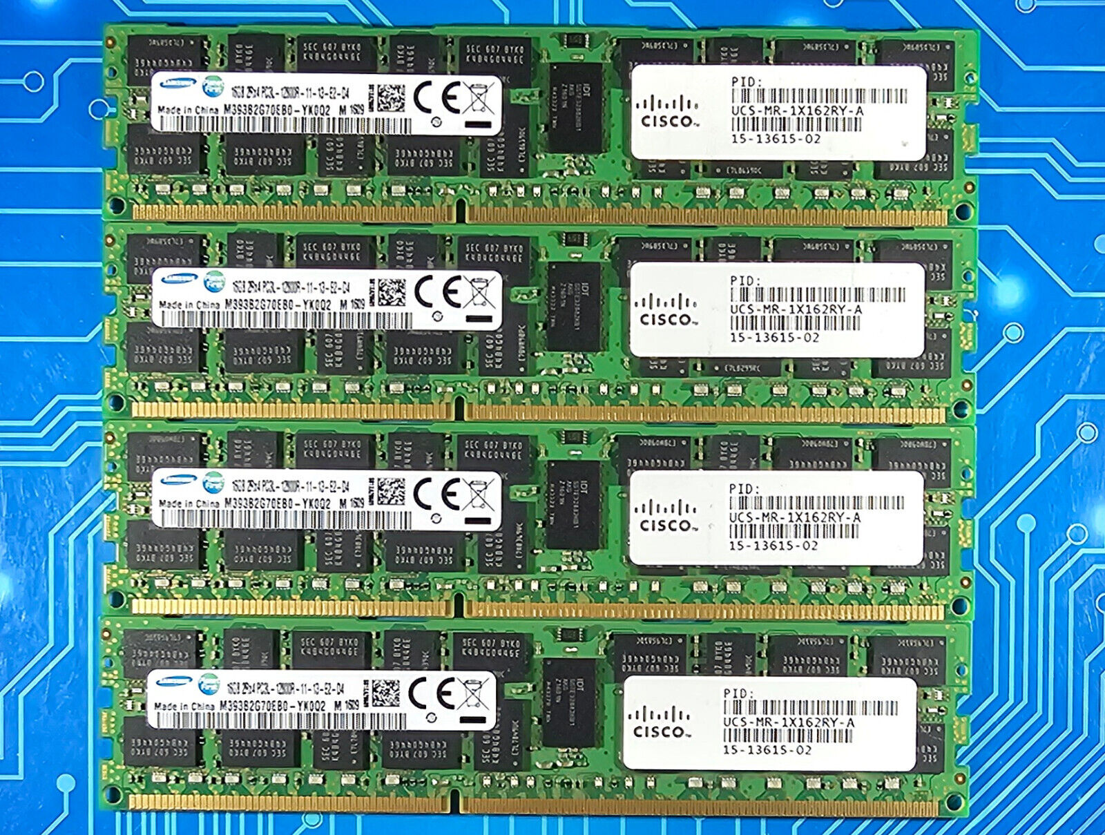 64GB (4x16GB) PC3L-12800R DDR3-1600MHz 2Rx4 REG ECC Samsung M393B2G70EB0-YK0. Available Now for $20.00