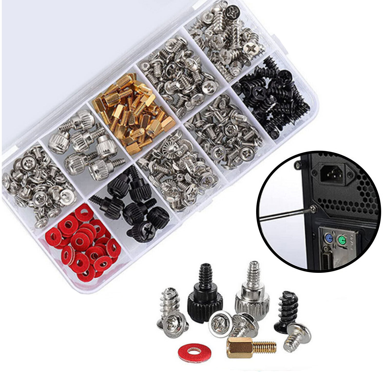 228 Pieces Screws Standoffs Kit For PC Computer Hard Drive Motherboard Case Fan. Available Now for $9.69