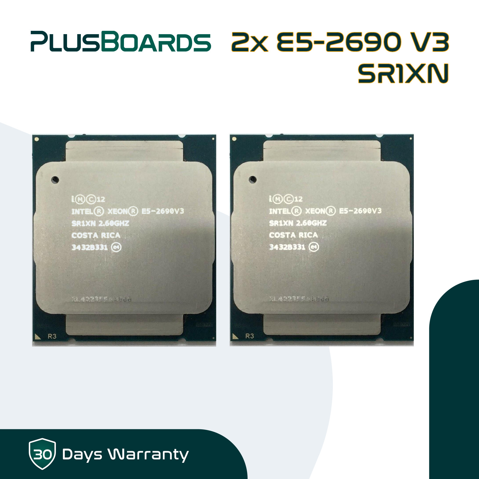 Matched Pair Intel Xeon E5-2690 V3 12C 2.6 GHz LGA 2011-3 Server CPU Processor. Available Now for $13.99