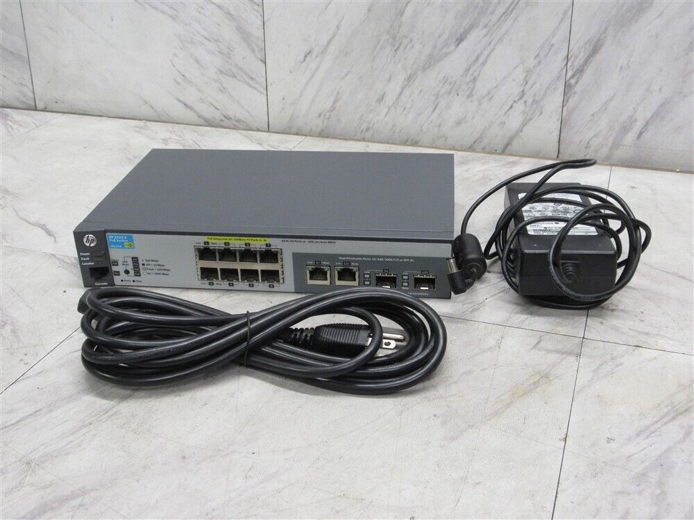 HP ProCurve J9137A 2520-8 POE Ethernet Switch w/ Power Adapter . Available Now for $29.99