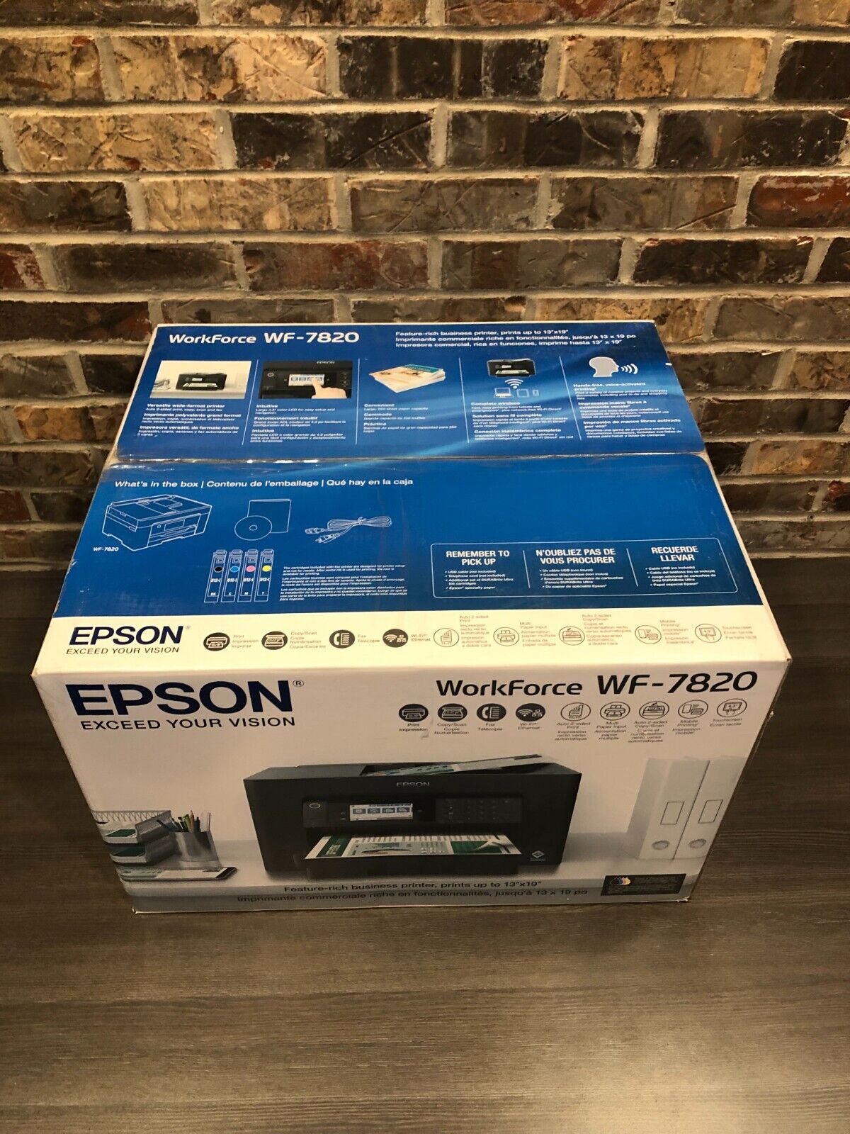 New Open Box Epson WF-7820 All-in-One Inkjet Wireless Wide-Format Printer. Available Now for $186.75