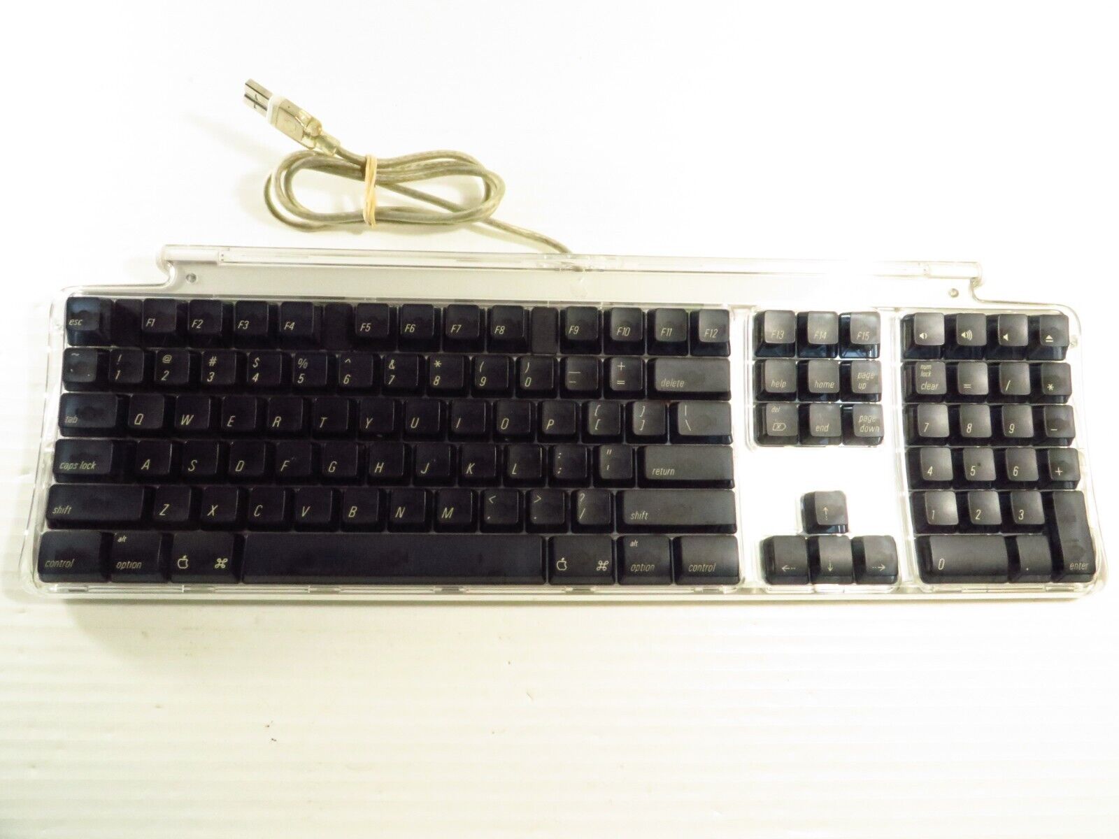 Vintage Apple M7803 Pro USB Wired Keyboard Clear Black, FREE 2-3 Day Ship!!!. Available Now for $44.99