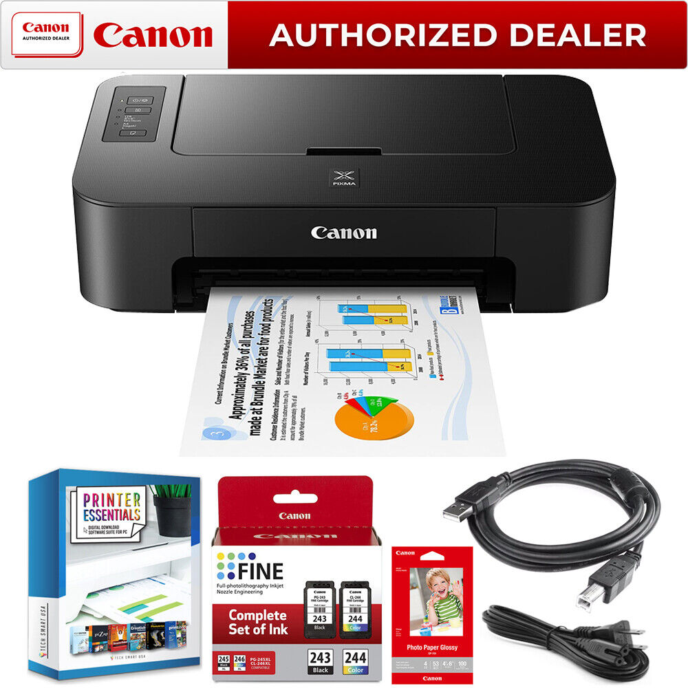 Canon PIXMA TS202 Inkjet Printer for Documents and Photos 4800 x 1200 dpi Bundle. Available Now for $59.95