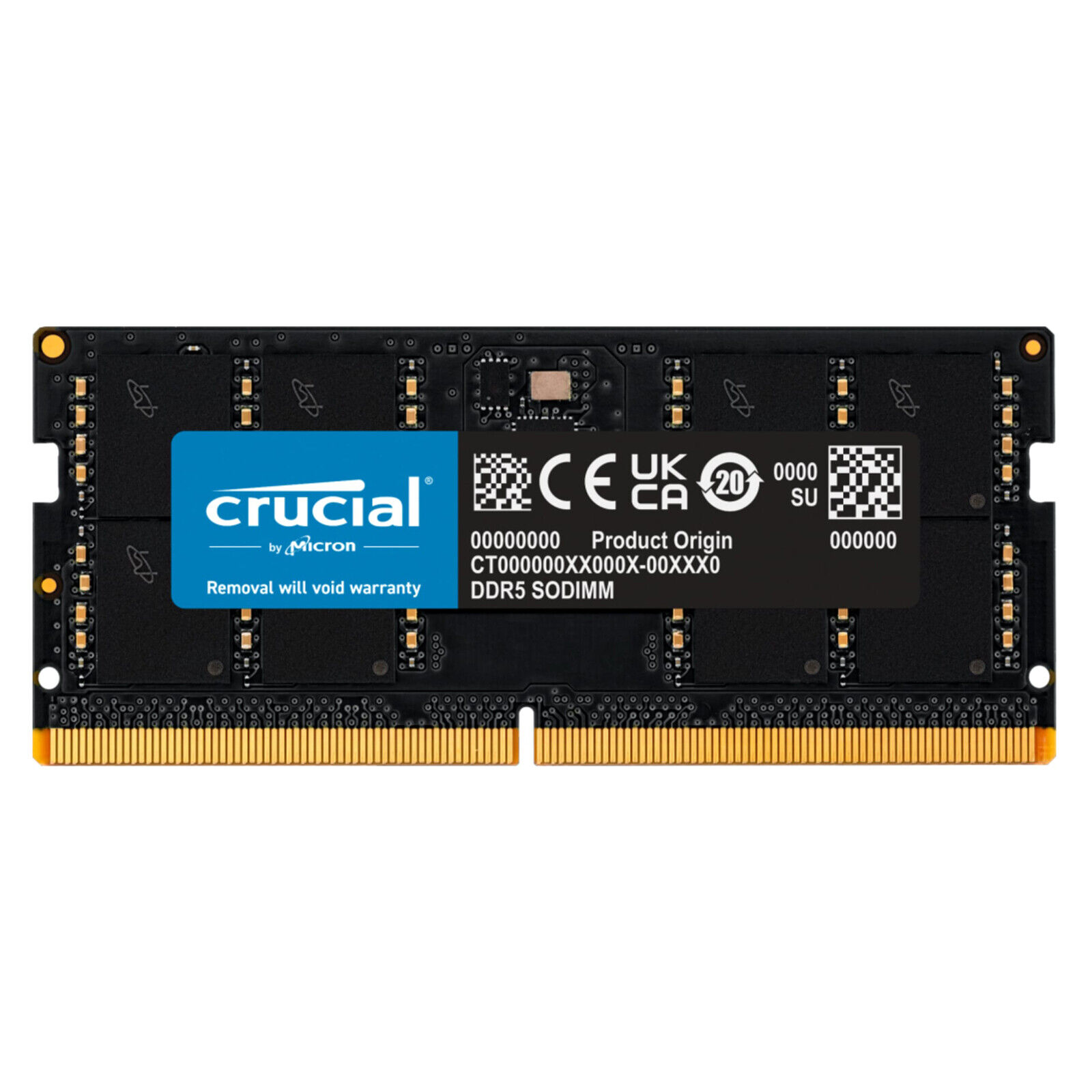 Crucial 32GB 262-Pin DDR5 NON ECC SO-DIMM 4800MHz PC5-38400 1.1V Notebook Memory. Available Now for $73.75