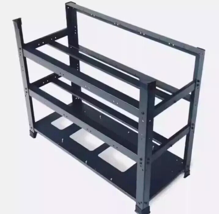 3-Layer Open Air Mining Rig Frame Case Rack For 12 GPU Cards Motherboard USA . Available Now for $45.00