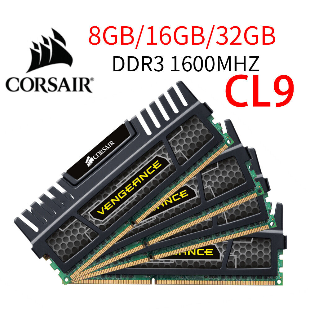 Corsair 32GB 16GB 8GB 4GB DDR3 1600MHz CL9 PC3-12800U Desktop Memory RAM LOT BT. Available Now for $13.98