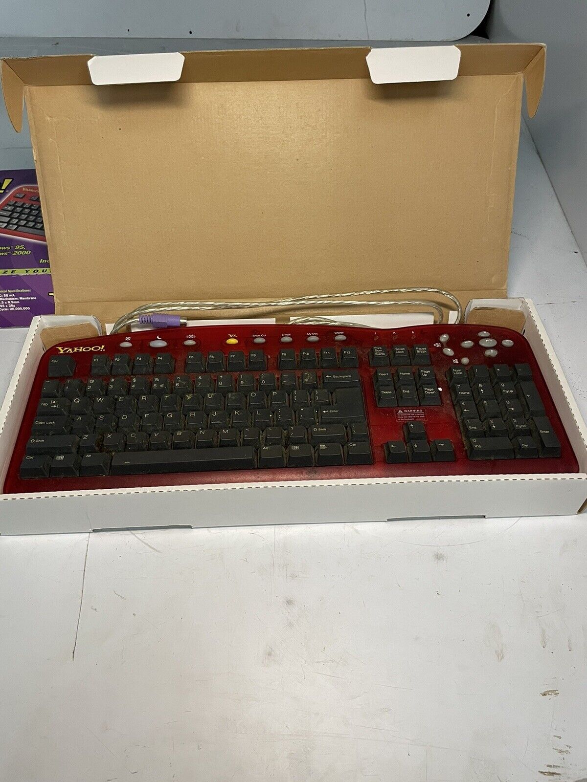 Yahoo! Keyboard Vintage Rare Red. Available Now for $44.49