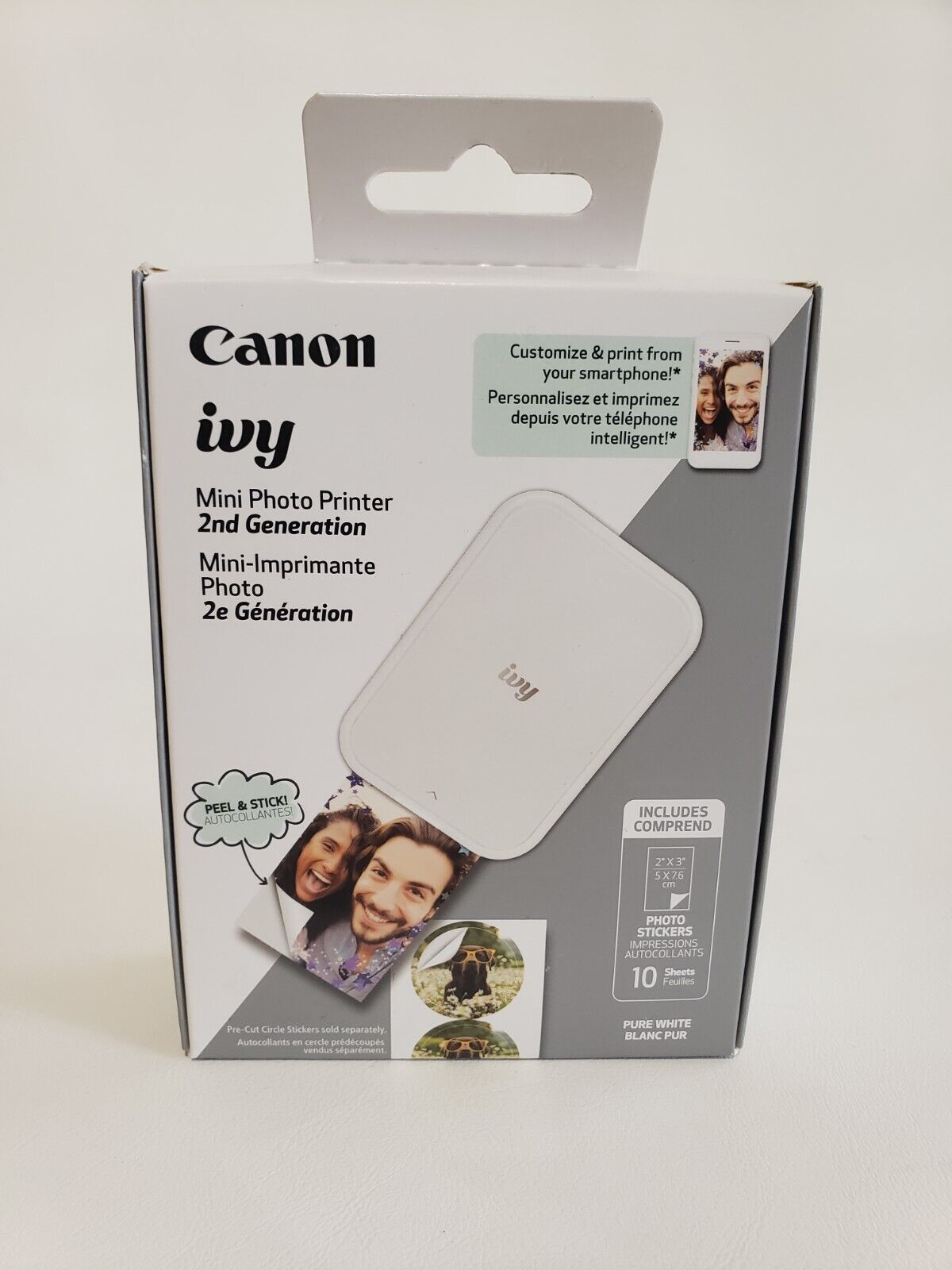 Canon IVY 2 Mini Photo Printer 2nd Generation Pure White New Sealed . Available Now for $69.00